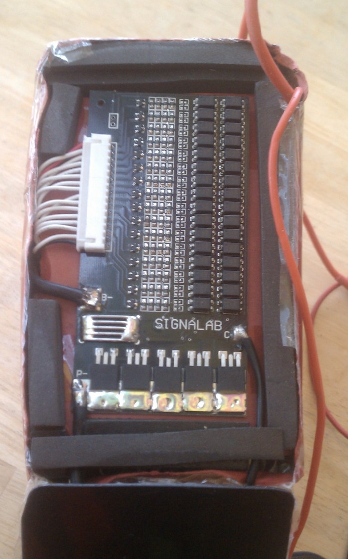 The BMS on a Duct Tape Battery.