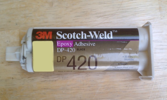 If you do not have the special 3M squeeze dispenser you will have to push each plunger down about the same amount to get equal parts epoxy. 4500psi shear strength per square inch. Worst toothpaste I've ever used.