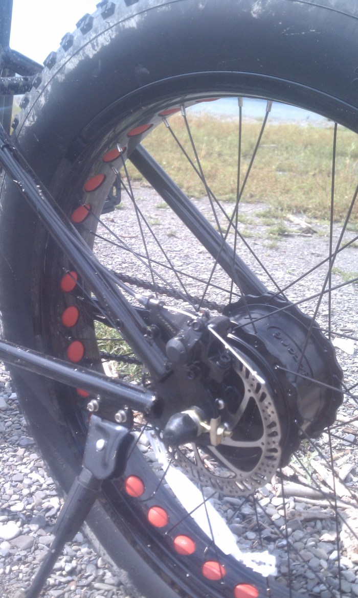 The 350W Bafang motor is the widest and biggest 350W I've seen.