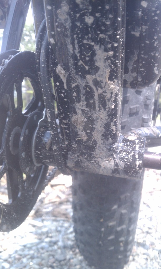 The 100mm BB with the PAS magnets right in front of the chainwheel.