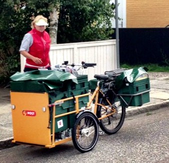 A perfect application for electric bikes, mail delivery
