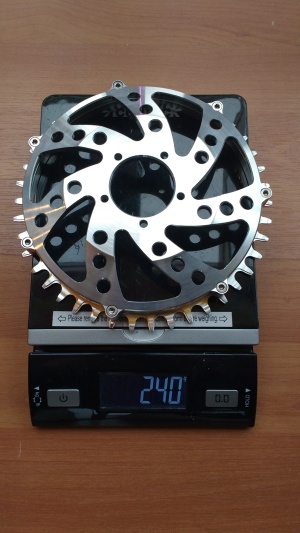 This chainring weighs close to what a chainring should weigh