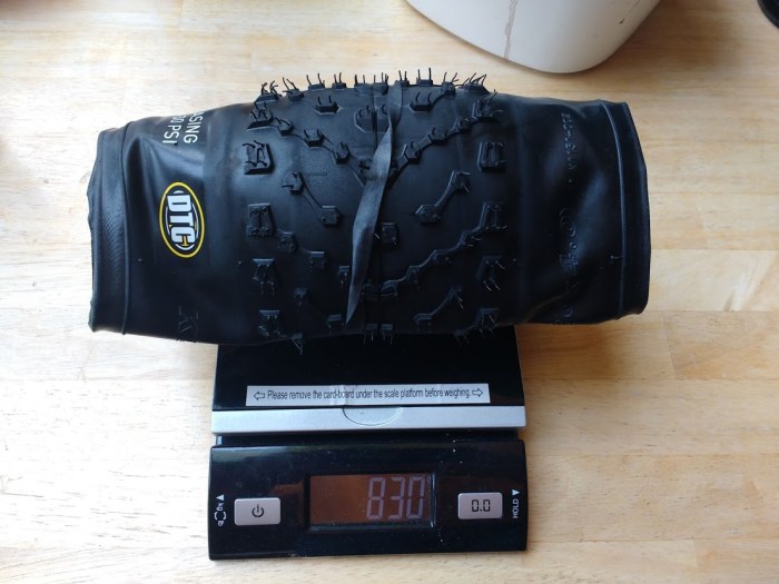 This is the lightest 4.0 Treaded fat bike tire made