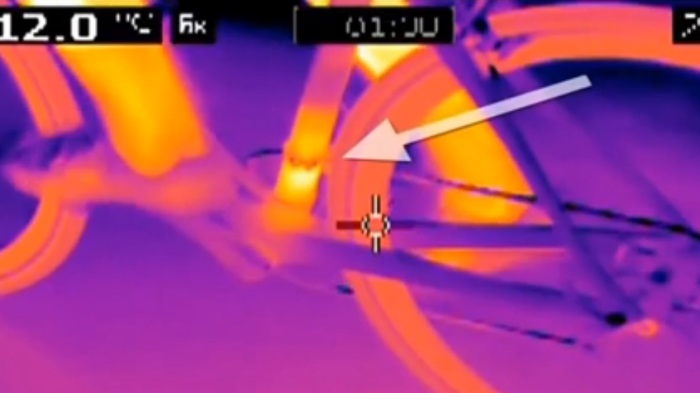 Here you can see how thermal imaging shows the motor heating up with use